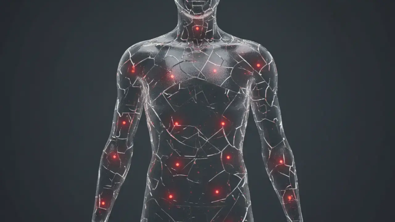 Mulher sentada com expressão de frustração, simbolizando a falha dos métodos tradicionais no diagnóstico de fibromialgia e a dificuldade de um diagnóstico preciso.