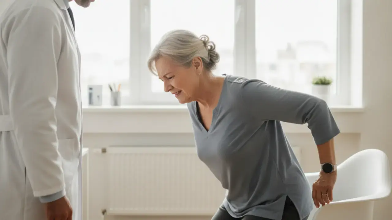 Homem realizando exercício funcional supervisionado para avaliar o impacto da dor crônica no movimento e desempenho físico.